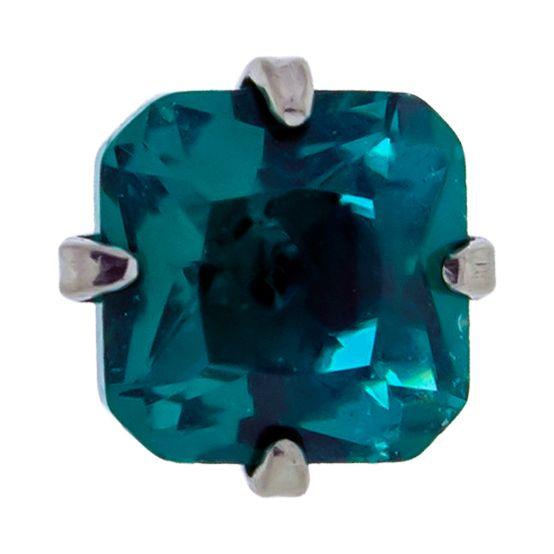 Body Jewelry Parts Titanium Threadless Square Radiant Gem Heads - 1 Piece -Rebel Bod-RebelBod