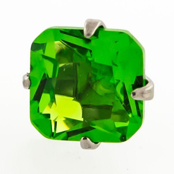 Body Jewelry Parts Titanium Threadless Square Radiant Gem Heads - 1 Piece -Rebel Bod-RebelBod