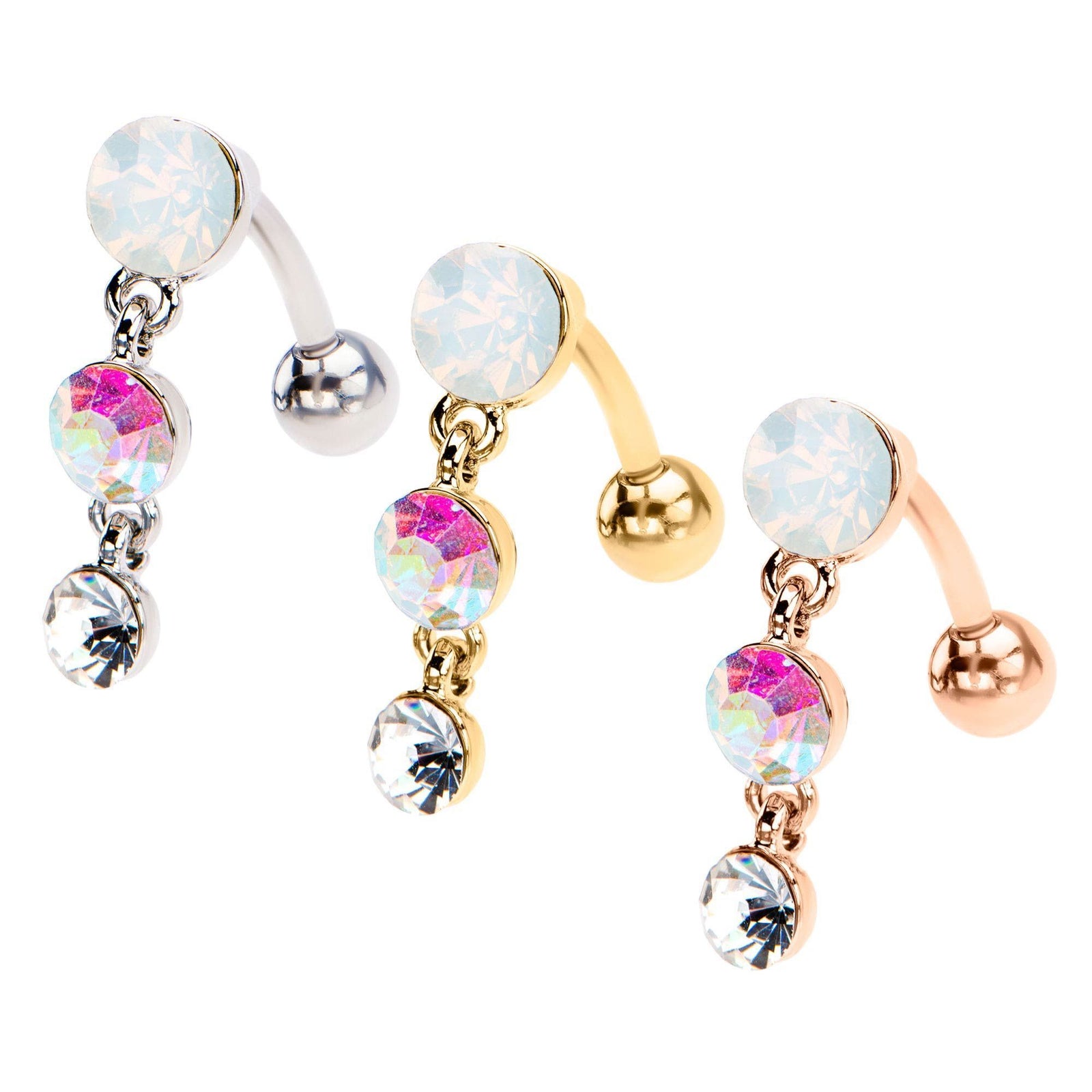 Reverse top down belly rings deals