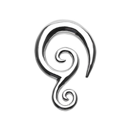 Tribal Swirls Ear Gauge Spiral Hanging Taper - 1 Pair