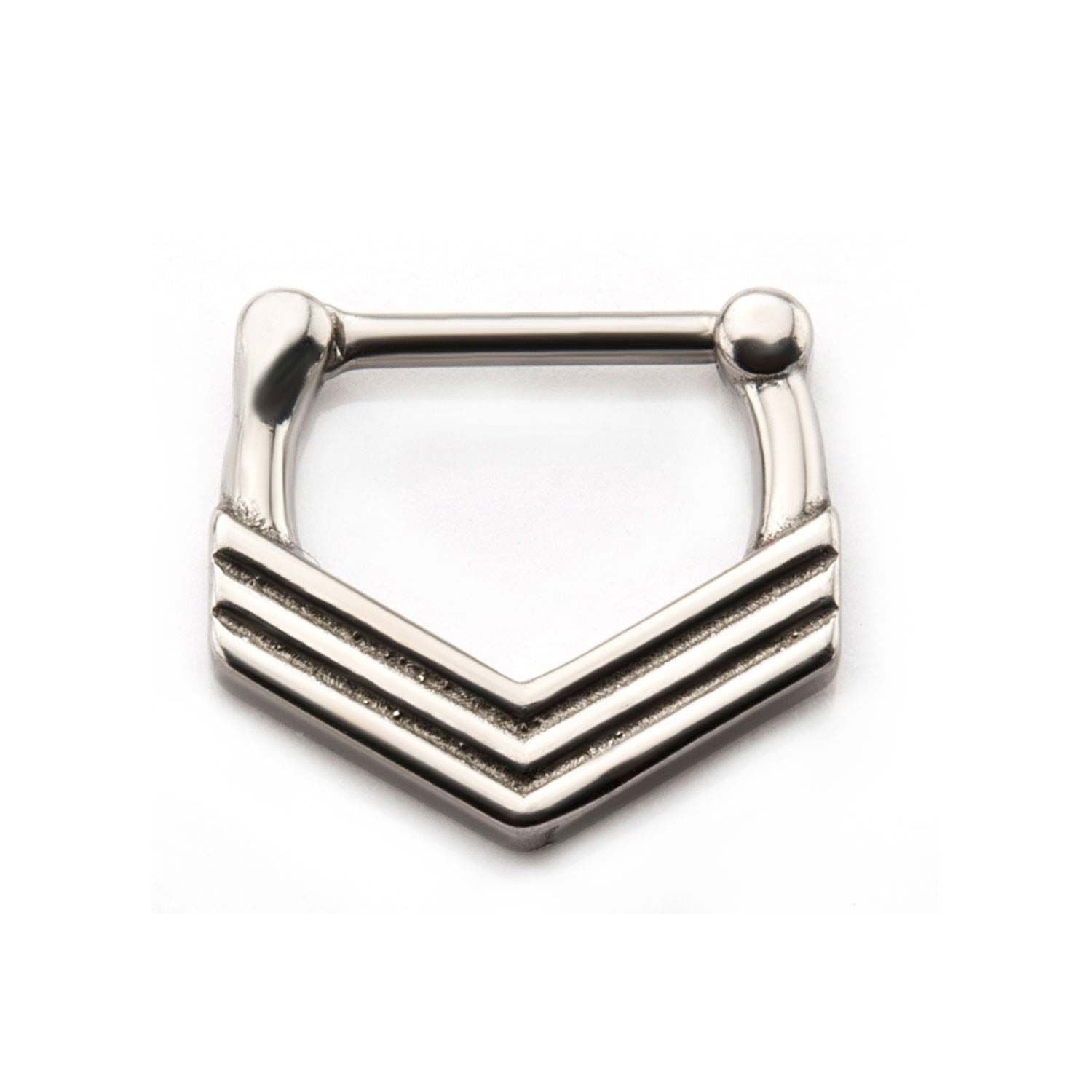 Nose Triple Chevron Septum Clickers -Rebel Bod-RebelBod