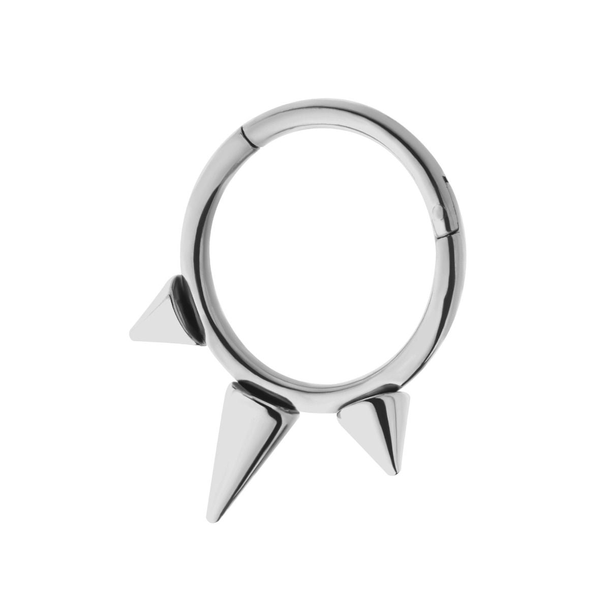 Clicker - Cartilage | Septum Triple Spike Hinged Segment Clicker - 1 Piece -Rebel Bod-RebelBod