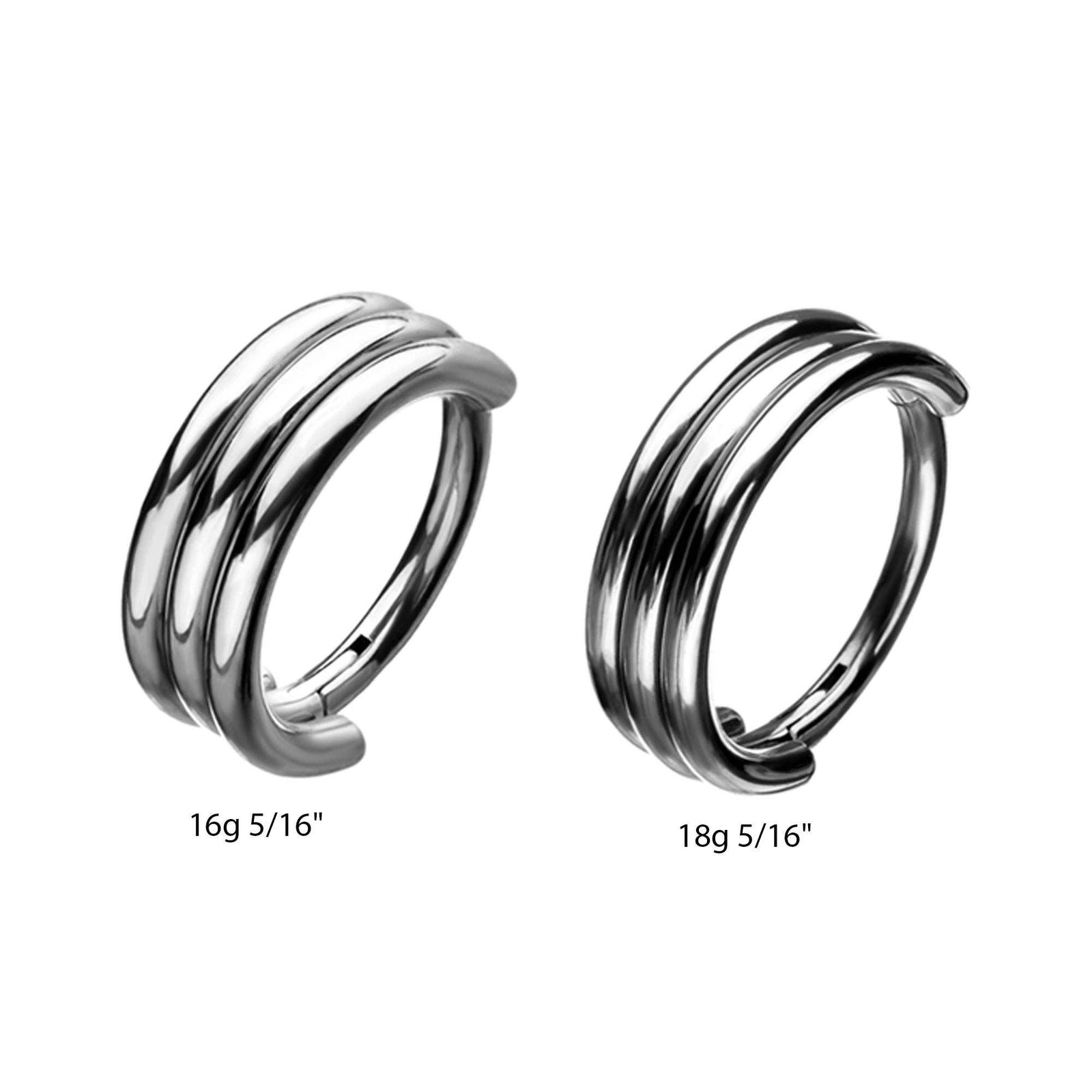 SEAMLESS CLICKER Triple Stack Clicker Hinged Segment Ring sbvsgrh07168s -Rebel Bod-RebelBod