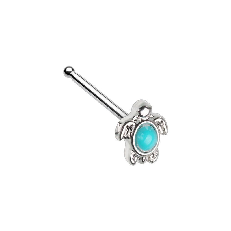 Turquoise Sea Turtle Nose Stud - Rebel Bod