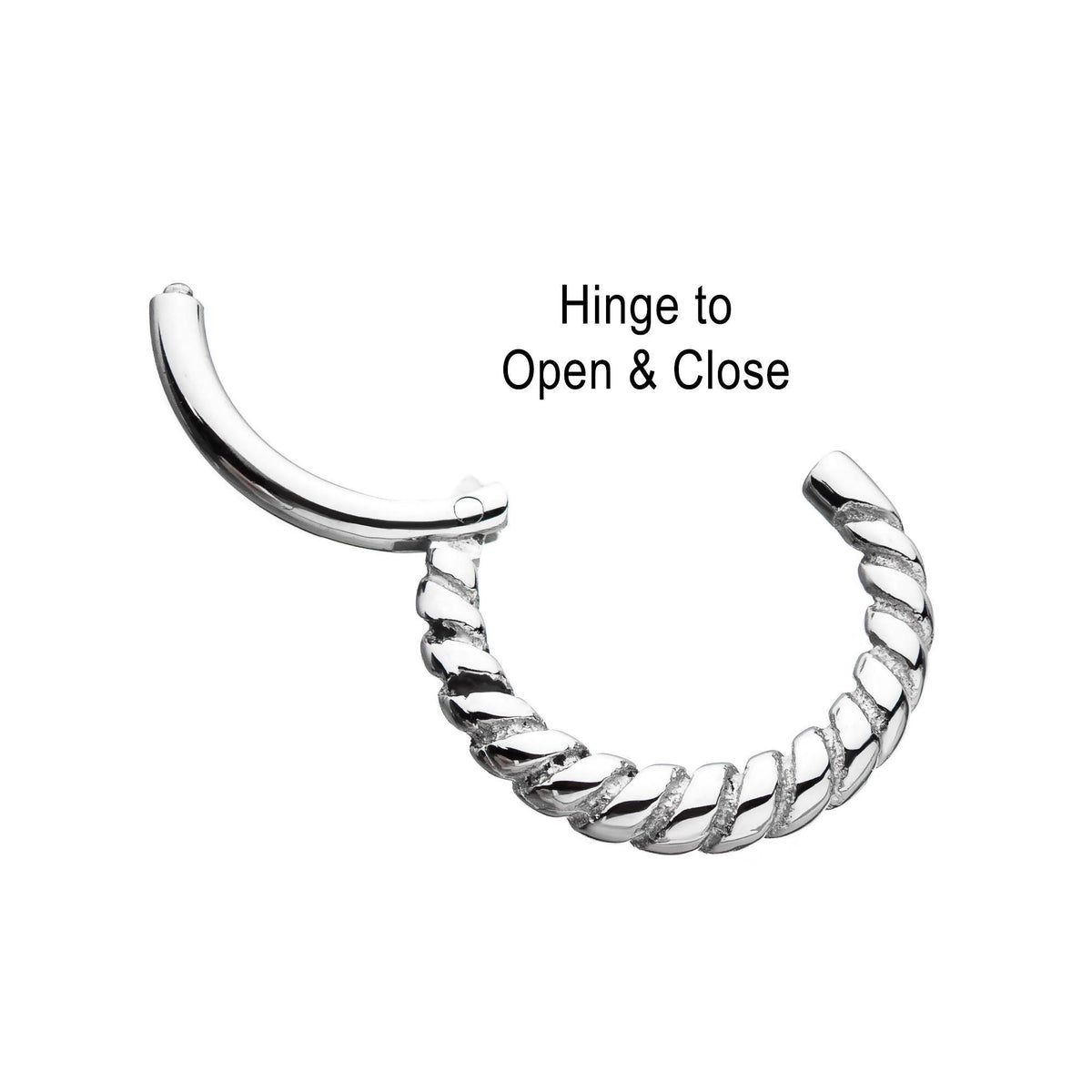 SEAMLESS CLICKER Twisted Clicker Hinged Segment Ring sbvsgrhr611 -Rebel Bod-RebelBod
