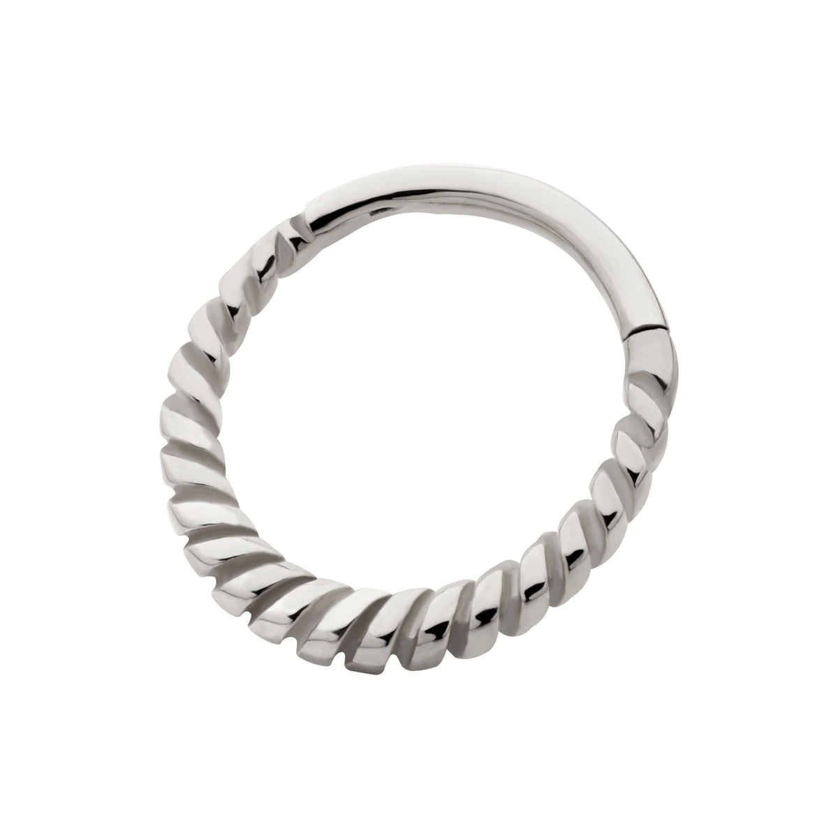 SEAMLESS CLICKER Twisted Hoop Hinged Segment Clicker sgrhr811 -Rebel Bod-RebelBod