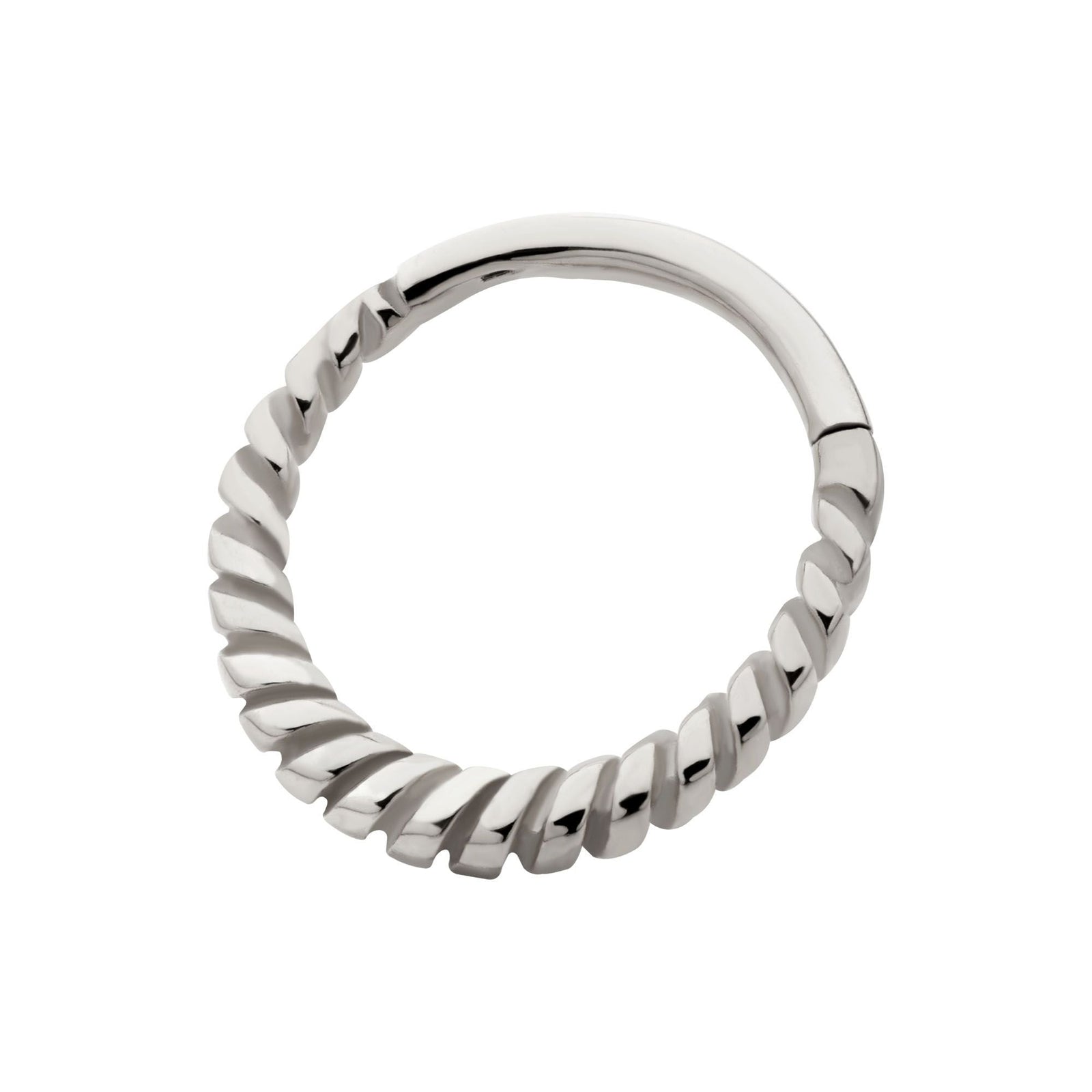 SEAMLESS CLICKER Twisted Hoop Hinged Segment Clicker sgrhr811 -Rebel Bod-RebelBod