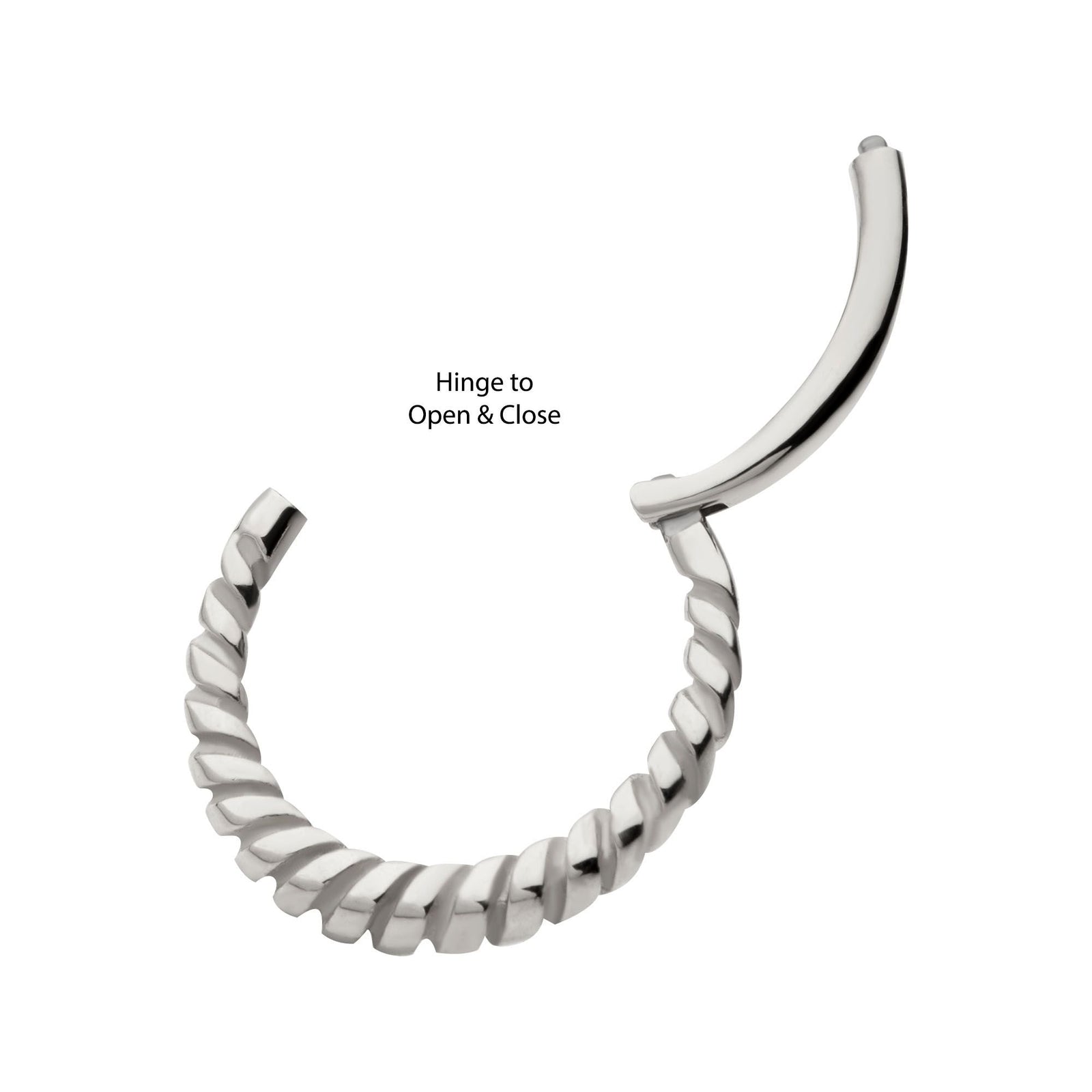 SEAMLESS CLICKER Twisted Hoop Hinged Segment Clicker sgrhr811 -Rebel Bod-RebelBod