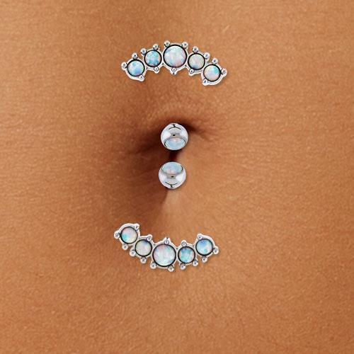 Universal Non Dangle Cluster Belly Ring - 1 Piece