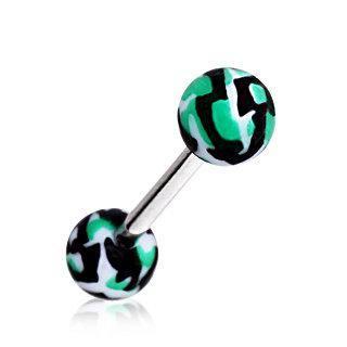 UV Acrylic Camouflage Tongue Barbell