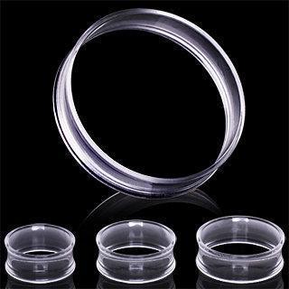 Tunnels - Double Flare UV Acrylic Thin-Walled Clear Tunnel Plug - 1 Piece -Rebel Bod-RebelBod