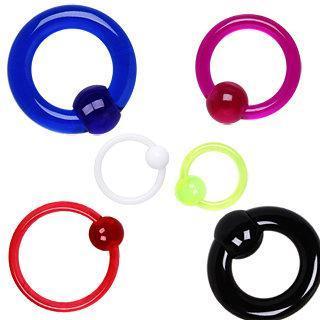 CAPTIVE BEAD RING UV Coated Acrylic Captive Bead Ring with Dimple Ball -Rebel Bod-RebelBod