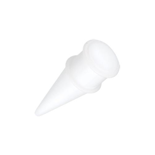 White Shorty UV Acrylic Ear Stretching Taper - 1 Pair