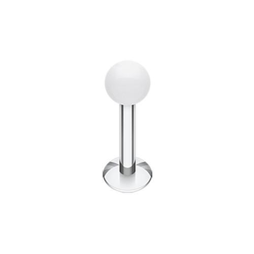 White UV Acrylic Ball Top Labret