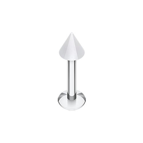 White UV Acrylic Spike Top Labret