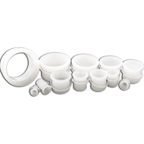 White Borosilicate Glass Single Flare Tunnel Clear Oring - 1 Piece #SPLT#2