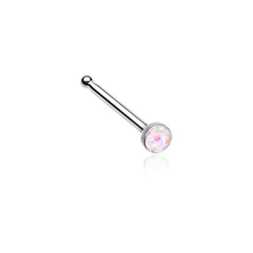White Opal Sparkle Nose Stud Ring
