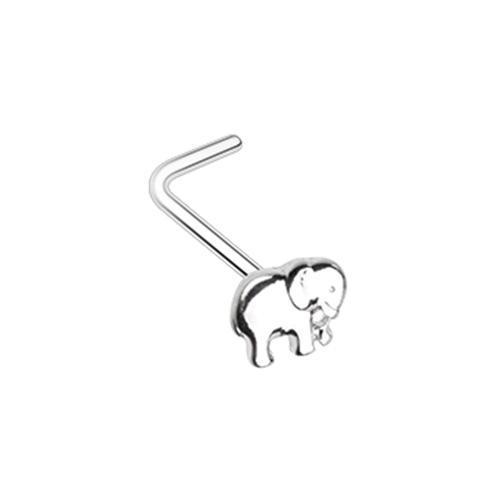 Wild Free Elephant L-Shape Nose Ring