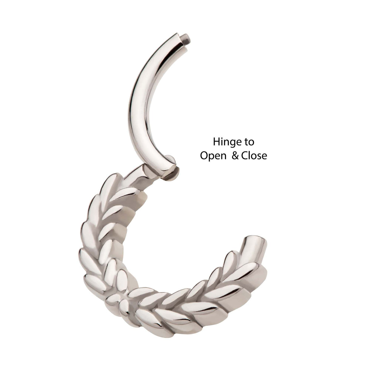 Clicker - Cartilage | Septum Wreath Front Facing Hinged Segment Clicker - 1 Piece -Rebel Bod-RebelBod