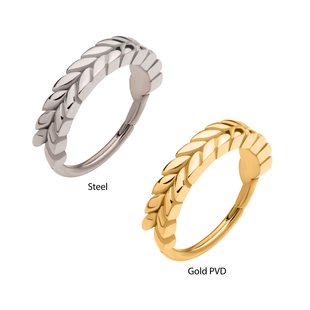 Clicker - Cartilage | Septum Wreath Side Facing Hinged Segment Clicker - 1 Piece -Rebel Bod-RebelBod