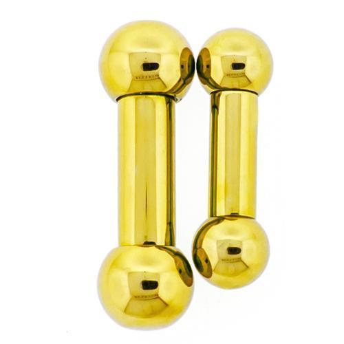 STRAIGHT BARBELL Yellow Internally Threaded Titanium Barbell - 1 Piece - Special -Rebel Bod-RebelBod