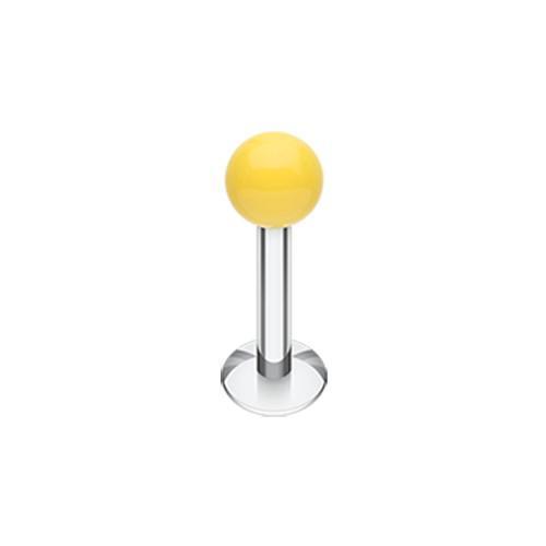 Yellow Neon UV Acrylic Ball Top Labret