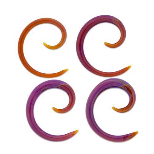 Yellow Thai (Yellow And Purple) Borosilicate Glass Spirals - 1 Piece #SPLT#2