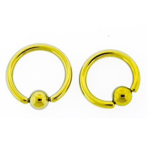 CAPTIVE BEAD RING Yellow Titanium Captive Bead Ring - 1 Piece - Special -Rebel Bod-RebelBod