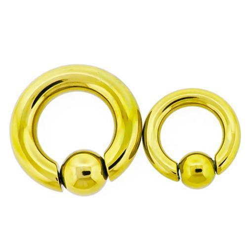 CAPTIVE BEAD RING Yellow Titanium Captive Bead Ring - 1 Piece - Special -Rebel Bod-RebelBod