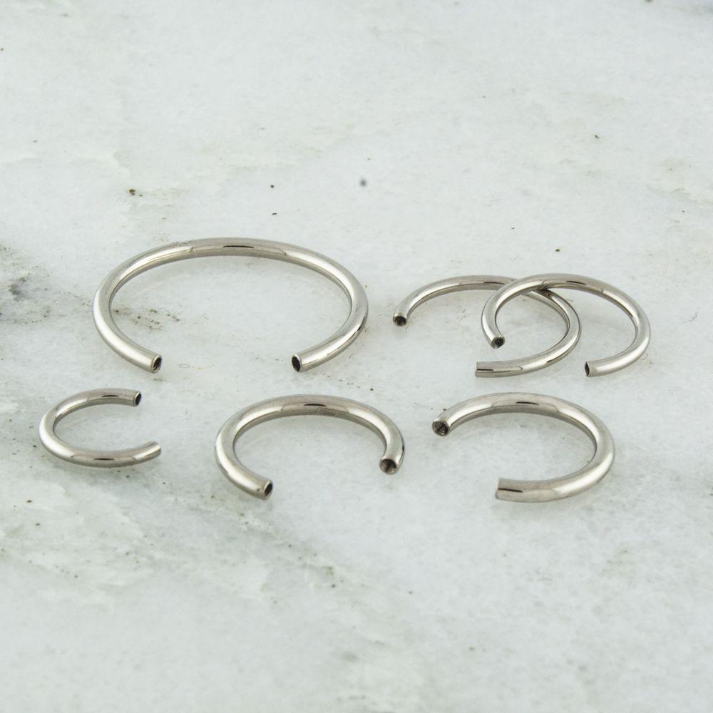 CIRCULAR BARBELL | HORSESHOE Yellow Titanium Horseshoe Circular Barbell Post Only Internally Threaded - 1 Piece - Special -Rebel Bod-RebelBod