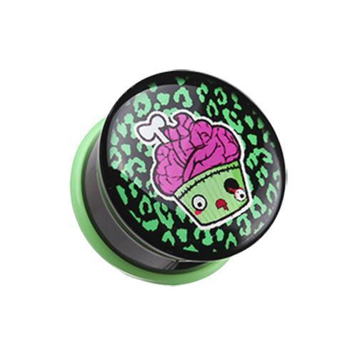 Zombie Cupcake Single Flared Ear Gauge Plug - 1 Pair